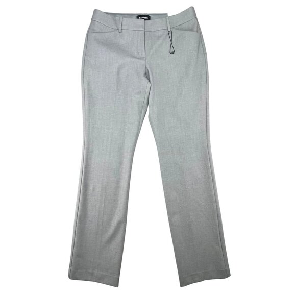 Express Editor Barely Boot Low Rise Stretch Pants Womens Size 8R Gray Blend - Picture 14 of 16